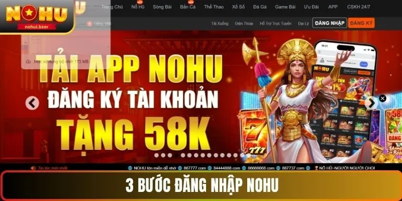 3 bước đăng nhập NOHU 3 bước đăng nhập NOHU