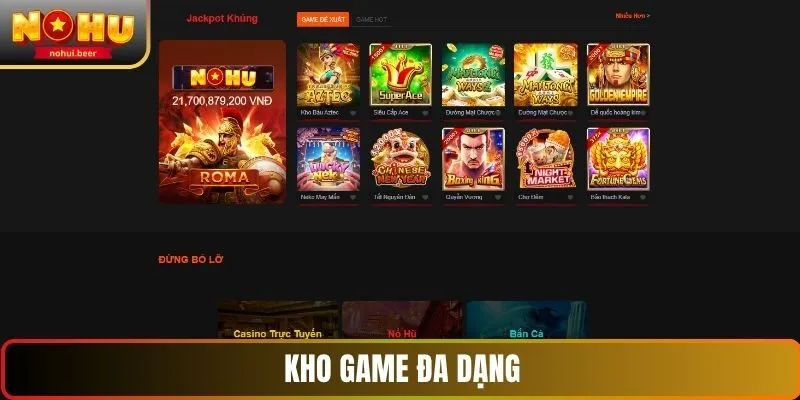 Giới thiệu kho game NOHU Giới thiệu kho game NOHU