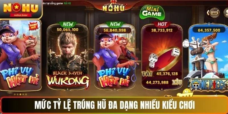 NOHU - Sân Chơi Đổi thưởng Độc Quyền, Thưởng Lớn Mỗi Ngày 246 Mức tỷ lệ trúng hũ đa dạng nhiều kiểu chơi